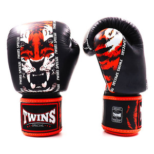 ถุงมือชกมวยพิมพ์ลายสิงโตรุ่นล่าสุด หนังวัวแท้ สำหรับฝึกซ้อมและแข่งขัน ศิลปะการต่อสู้ อุปกรณ์กีฬา - Product Image 2