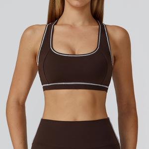 Women Medium Support Sports <b>Bra</b> Soft Fitness Workout Top Running Yoga Gym Training Activewear Clothing - Product Image 6