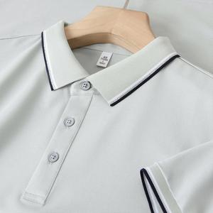 Polo de Algodón Modal para Hombre, Color Sólido, Manga Corta, para Negocios y Golf, Personalizable - Product Image 2