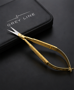 Ciseaux microchirurgicaux Gold Vannas à poignée à ressort, pointe fine, instrument ophtalmique en acier inoxydable - Product Image 1