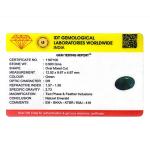 Certified Lab-Created Emerald Zircon Loose Gemstone 4.4 Carat Trillion Pear Cut 4mm Wholesale Quality - Product Image 4