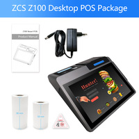 Terminal de point de vente tactile tout-en-un ZCS Z100, écran tactile 10,1 pouces Android avec lecteur de codes-barres NFC, lecteur de codes QR, imprimante de reçus