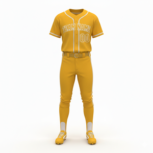 Uniforme de Béisbol Personalizable de Poliéster de Secado Rápido y Transpirable, Jersey y Pantalón, Ropa Deportiva Sublimada Estampada de Alta Calidad - Product Image 1