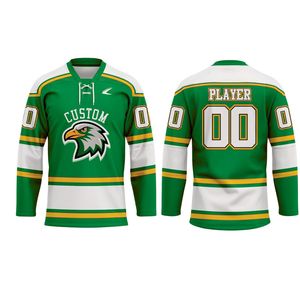 Servicio OEM Disponible, Camisetas de Hockey sobre Hielo Económicas, Elegantes y Transpirables, Uniformes con Impresión Digital, 100% Poliéster, Impermeables por Delante - Product Image 2