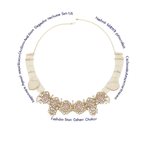 Ensemble de colliers géométriques en pierre naturelle et perles - 16 pouces - Perles de cristal élégantes - Product Image 2