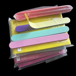 BAFA SURGICAL INSTRUMENTS Lima de uñas de esponja EVA de grano 100, doble cara, multicolor, 9 cm, pulidor de uñas, lima de esmeril - Product Image 1