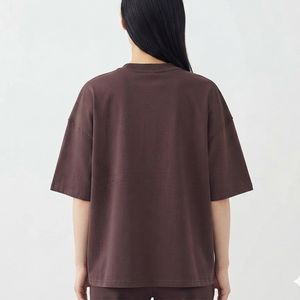 T-shirts amples pour femmes OEM, 100% coton, coupe oversize, épaules tombantes, manches courtes, basiques, personnalisables, été, t-shirts boxy vierges pour femmes - Product Image 5