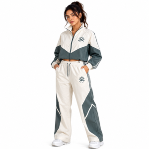 Survêtement coupe-vent réfléchissant haute visibilité avec veste courte et pantalon décontracté – Tenue de sport personnalisée pour équipe – Tenue tendance - Product Image 6