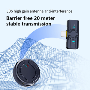 <span class=keywords><strong>Mini</strong></span> Q81 Microphone sans fil numérique intelligent à réduction de bruit 2.4G, micro-cravate Type C, double émetteur - Product Image 6