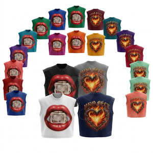 Débardeur graphique personnalisé de qualité supérieure, style punk rock, streetwear d'été, respirant, coupe décontractée, OEM ODM - Product Image 1