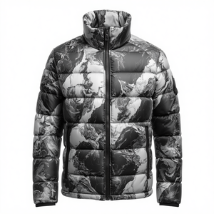 Veste matelassée pour homme à imprimé marbré - Product Image 4