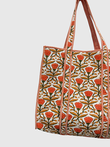 Sac fourre-tout en coton brodé bohème avec motif floral, ouverture supérieure, sac de shopping toutes saisons, style féminin - Product Image 5