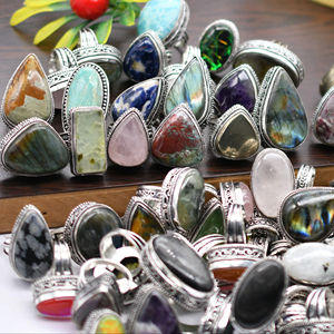 Bagues en argent plaqué, bijoux faits à la main, bijoux en gros, bijoux pour cadeau, bijoux en argent sterling plaqué 925 - Product Image 1