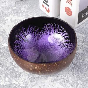 Bol en noix de coco artisanal personnalisé Design mignon Bols décoratifs durables en laque pour la cuisine - Product Image 6