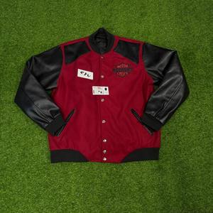 ผู้ผลิตขายส่งเสื้อแจ็คเก็ตเบสบอลปักลายสำหรับฤดูหนาว ออกแบบเองได้ เสื้อแจ็คเก็ตวาร์ซิตี้สำหรับผู้ชาย คุณภาพสูง ขนาดเล็ก - Product Image 4