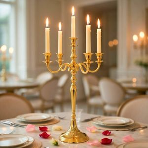 Wholesale Luxury Gold Table Decor <b>Candle</b> Stand & Holders for Christmas Home Decoration <b>Dinner</b> Wedding Decorations - Product Image 1