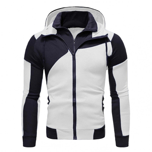 Men's Hooded Tracksuit Full <b>Zip</b> Color Blocking Sporty Casual Autumn Wear Regular Fit 100% Polyester Long Sleeve - Product Image 5