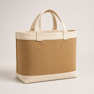 Jute <b>Storage</b> <b>Basket</b> Bag Natural Cotton Canvas PP Laminated Home Laundry Organizer with Handles Custom Logo Wholesale OEM Factory - Product Image 5