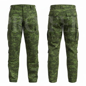 Custom Sublimation Camouflage Design Cargo Pants Multi Pocket Outdoor Workwear <b>Trousers</b> Breathable Slim Fitted Utility Pants - Product Image 3