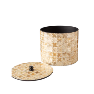 Mother of Pearl Jewelry <b>Box</b>, Shell Inlay Round <b>Keepsake</b> <b>Box</b>, Luxury Multi-color Floral Mosaic Organizer for Rings & Trinkets - Product Image 3