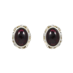 Bijoux vintage en argent avec pierres de grenat rondes, style tribal, fusion ethnique, bohème, prix de gros, en solde - Product Image 1