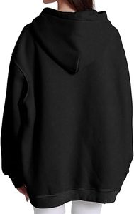 Acid Wash Hoodie for Women's Pullover Oversized Sweatshirts Heavyweight Fleece <b>Drop</b> Shoulder Cozy Loungewear hoodies - Product Image 5