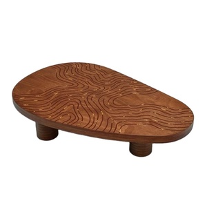 Platos de Madera para Servir, Diseño Moderno y Lujoso, Platos Grabados, Bandejas de Madera para Cocina y Hogar, en Venta - Product Image 1