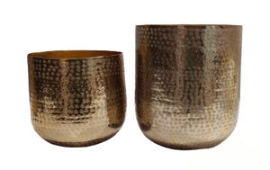 Ensemble de pots à fleurs en métal martelé finition antique, décoratifs pour l'intérieur et l'extérieur, style vintage, seau à plantes pour la maison - Product Image 6