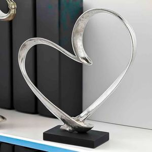 Estatua decorativa de aluminio al por mayor, escultura vintage redonda de metal dorado, adorno decorativo para el hogar, para la sala de estar - Product Image 5