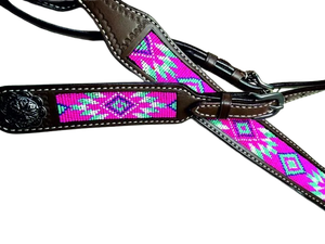 Conjunto de arreos de cuero repujado a mano para caballo estilo western, cabezada y pechera ajustables, personalizable, de primera calidad, genuino EQ-S201 - Product Image 2