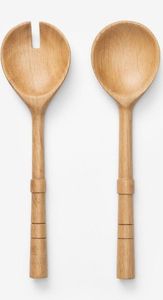 Creative Natural Acacia Wood Handmade <b>Salad</b> Serving Set Long Handle <b>Salad</b> <b>Spoon</b> Top Selling Wooden Household Kitchen Accessories - Product Image 2
