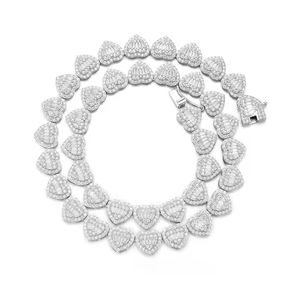 สร้อยคอเพชรโมอิสซาไนต์ทรงเอเมอรัลด์ ประดับเพชรเต็มเส้น สไตล์ฮิปฮอป เครื่องประดับแฟชั่นทันสมัยสำหรับทุกเพศ - Product Image 3