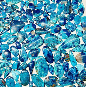 Azurite Shattuckite Cabochon Natural Loose Gemstone for Jewelry Making - Product Image 1