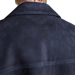 New Men's Cowhide Suede Caban <b>Jacket</b> Luxury Western Suede Trucker <b>Jacket</b> custom OEM Private Label Manufacturer leather good - Product Image 6