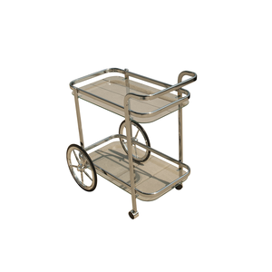 Anne Home - Elegant <b>Serving</b> <b>Trolley</b> Rolling Cart for Dining Room Modern Home Bar Furniture 71.75Lx43.18Wx73.66H cm - Product Image 2