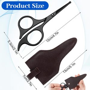Tijeras Profesionales para Pelos de Nariz de 4.7 Pulgadas, Tijeras de Acero Inoxidable con Puntas Redondeadas y Curvas de Seguridad - Product Image 4