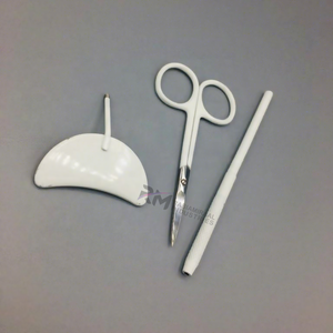 Professional Lash <b>Mirror</b> Eyelash Extension Inspection <b>Mirror</b> And Silver Tip Cuticle Scissor White Powder Coating Lash <b>Mirror</b> Set - Product Image 3