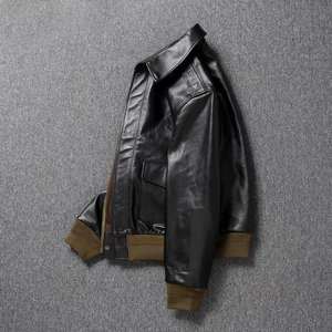 Chaqueta de Cuero para Motocicleta de Alta Calidad para Hombre, Cuello Alto, Estilo Urbano, Moda de Invierno para Exteriores, Talla Grande, Chaqueta de Cuero Vacuno - Product Image 3
