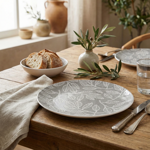 Juego de 2 Platos Cuadrados de Porcelana Fina Boheme de 10.8 Pulgadas, Diseño Personalizado con Logotipo para Bodas, Aptos para Lavavajillas - Product Image 1