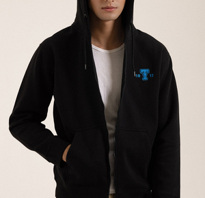 Sudadera con capucha y cremallera para hombre, personalizada al por mayor, con estampado, mezcla de algodón y forro polar, bolsillo canguro, estilo urbano, calidad premium - Product Image 4
