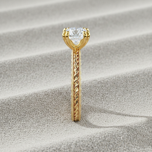 Bague de fiançailles solitaire Stonewels en or massif avec diamant de laboratoire |   pour un luxe certifié - Product Image 5