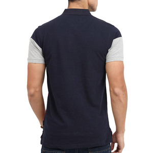 Fashion Wear Soft Cotton Polo Tshirt Custom Made Embroidery Logo Short Sleeve Knitted <b>Collar</b> and Cuff Color Block Outerwear Polo - Product Image 3