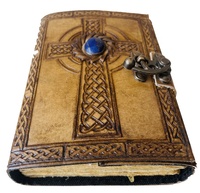 Antikes Unliniertes Vintage-Leder Notizbuch mit Schloss Blanko Persönlicher Organizer Schreibheft Umweltfreundliches Papier Hardcover Geschenk
