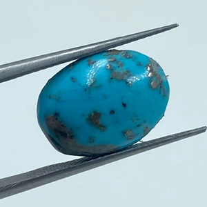 Oval Cut Turquoise Gemstones with Rich Blue Color 11.50x15.50MM 9.61Cts From India Exporter for Jewelry Making - Product Image 1