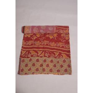 Colcha Kantha Gudri de Algodón Hecha a Mano, Reversible, con Estampado Vintage, para Decoración de Sofá o Dormitorio - Product Image 2