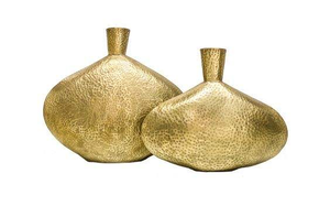 Matte Gold Color Metal <b>Vase</b> Elegant Gold Metal Flower <b>Vase</b> Set Of 2 Modern Metal <b>Vase</b> Luxury Home Decor - Product Image 4