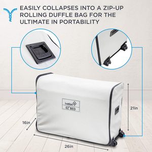 <b>EZ</b>-<b>Bed</b> Self Inflating Air Mattress with Frame, Rolling Case and Auto Shut-Off - Product Image 4