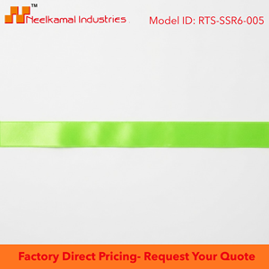 6mm Neon Green Single Face Satin Ribbon Customizable Supplier 350 Meter Roll for Sports Events Safety Campaigns Promo <b>Bows</b> Bulk - Product Image 6