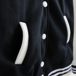 Fashion Outerwear Men's Varsity Baseball Jacket Stand Front <b>Button</b> Closure Casual Winter Wear Fleece Material Customized Varsity - Product Image 4