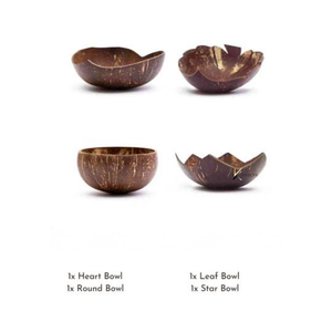 500ml Reclaimed <b>Coconut</b> Shell Bowl with Polished Leaf Design Handmade Eco-Friendly Vietnamese Factory <b>Cups</b> for Ice Cream Snacks - Product Image 2